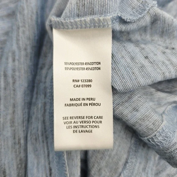 Travis Mathew Polo Shirt Men XXL Blue/Black Heather Performance The Retreat Golf - Picture 12 of 13